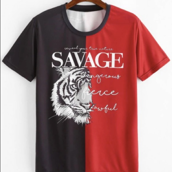 🥳2 for 15)$🥳 ZAFUL red and black tee - Picture 1 of 3